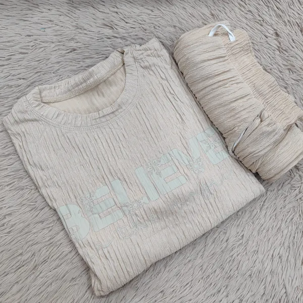 Imported Stretchable T-Shirt & Pant Co-Ord Set | W430