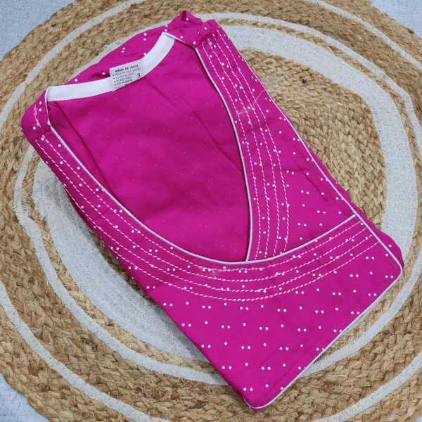 Pure Cotton Fancy Neck Nighty | NT3868