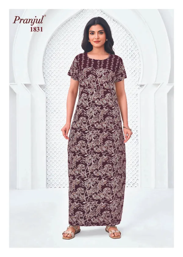 Pranjul Nighty Pure Cotton | PN1831