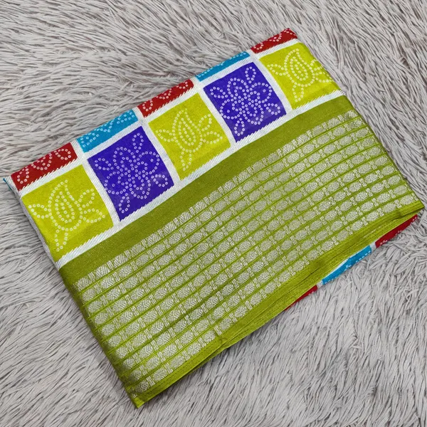 Vichitra Soft Silk Bandhani Printed Saree | SR82