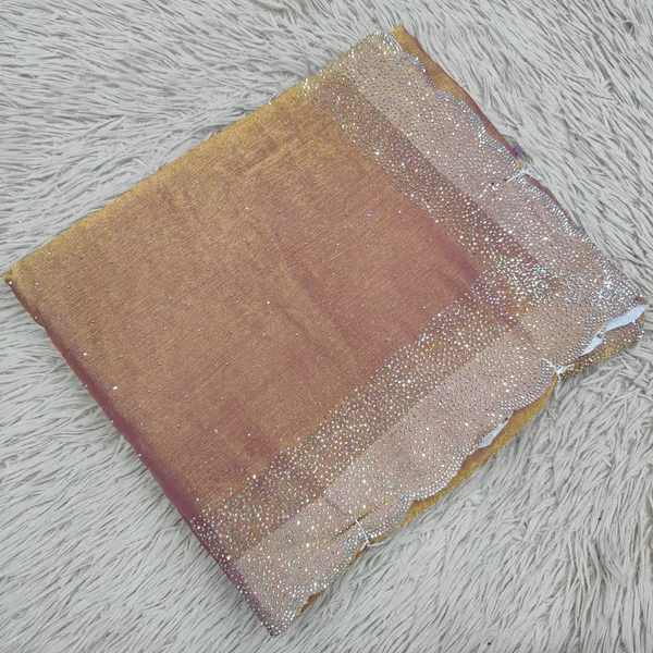 Premium Fendy Silk Saree with Self-Colour Stone Work | SR87