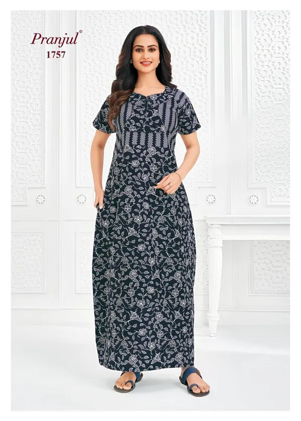 Pranjul Nighty Pure Cotton | PN1757