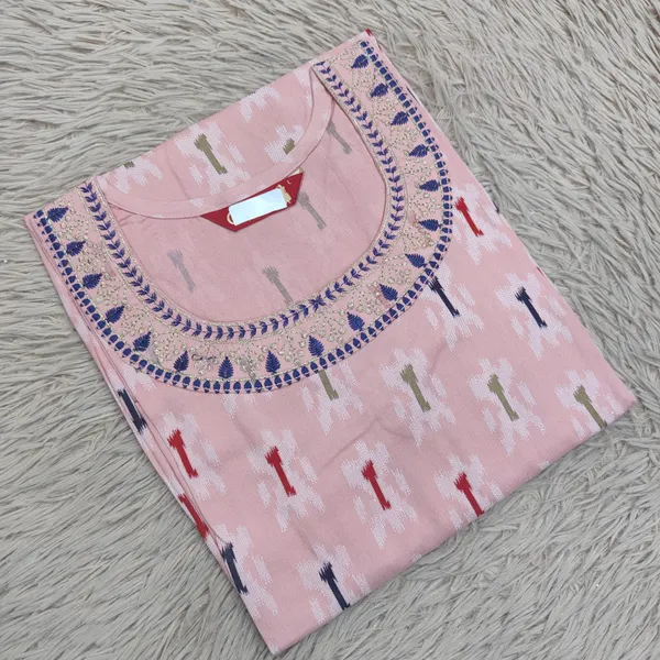 Rayon/ Cotton Stright Kurti with Side Cut | SD143