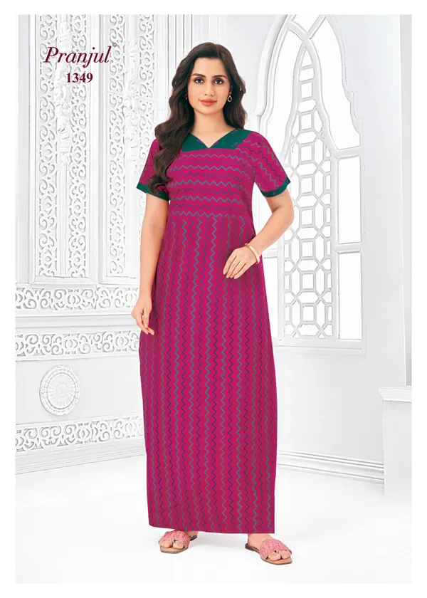 Pure Cotton Pranjul Nighty | PN1349
