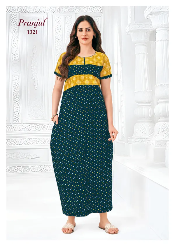 Pure Cotton Pranjul Nighty | PN1321