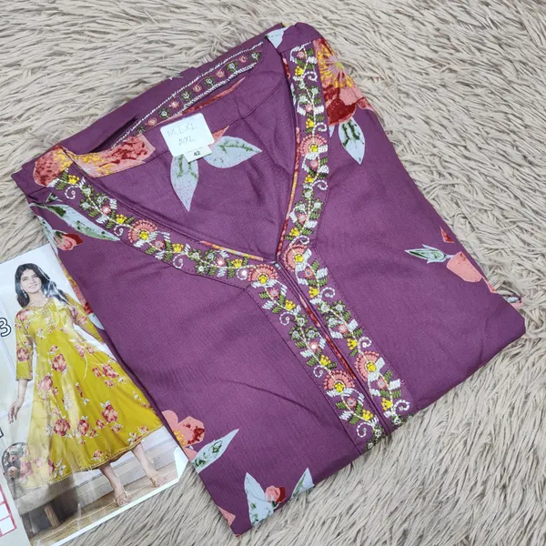 Premium Rayon Anarkali Long Top | AK1365