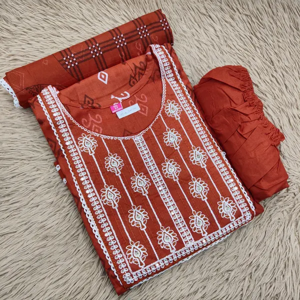 Anarkali Top Bottom Dupatta Set | TS3052