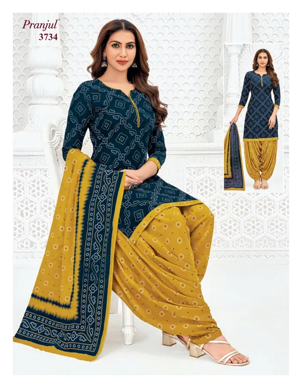 Pranjul Premium Cotton Stright Top patiyala Bottom with Dupatta | SW3734
