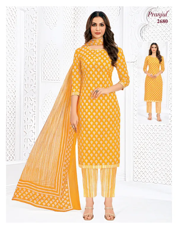 Pranjul Salwar Set with Straight Pant – Pure Cotton | SW2680