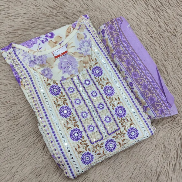 Rayon Anarkali Kurti with Dupatta | KS963