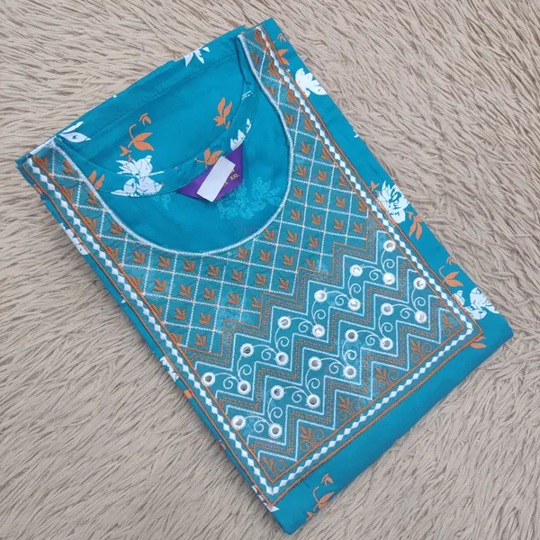 Pure Cotton Embroidered Nighty |NT3250