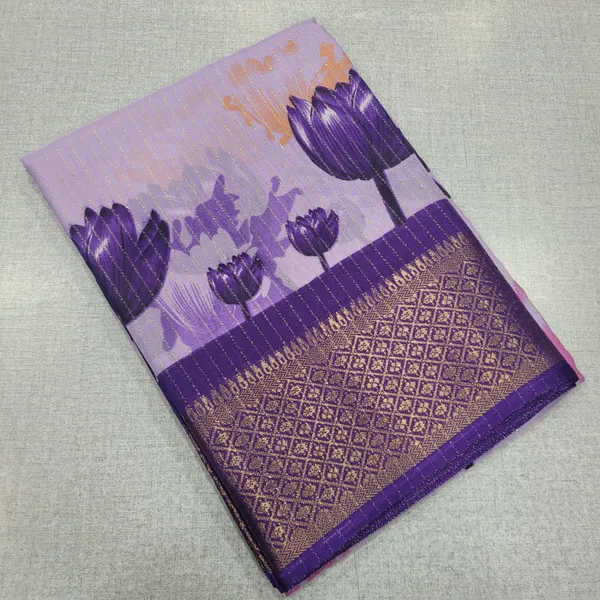 Soft Silk Saree with Zari Lines | SR165