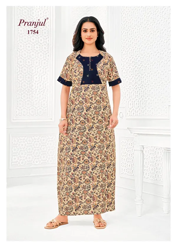 Pranjul Nighty Pure Cotton | PN1754