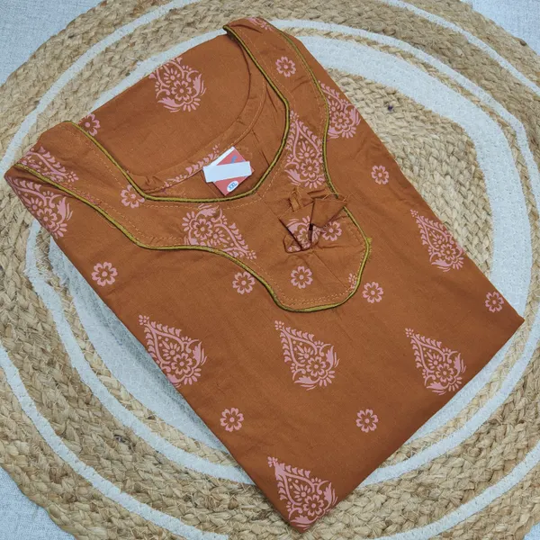 Rajwadi Pure Cotton Nighty | NT3958