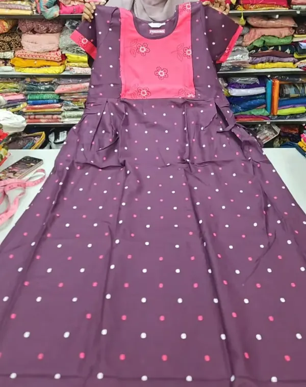 Premium Pure Cotton Feeding Frock Maxi | FN49