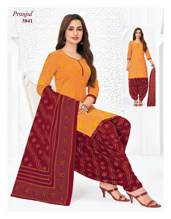Pranjul Premium Cotton Stright Top Patiyala Bottom with Dupatta | SW3841