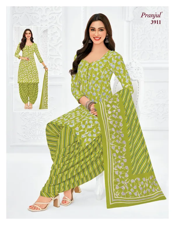 Pranjul Premium Cotton Stright Top Patiyala Bottom with Dupatta | SW3911