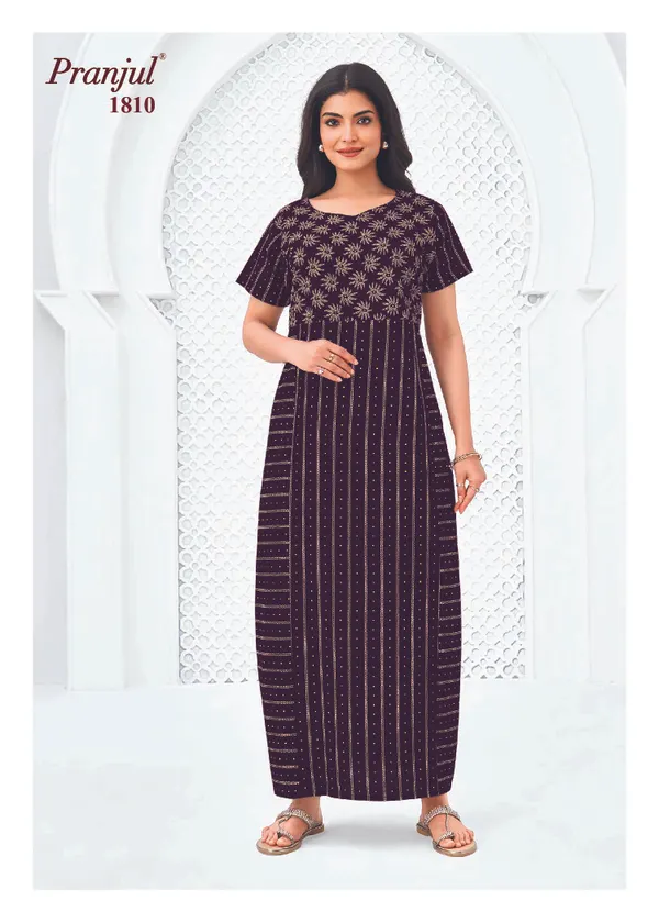 Pranjul Nighty Pure Cotton | PN1810