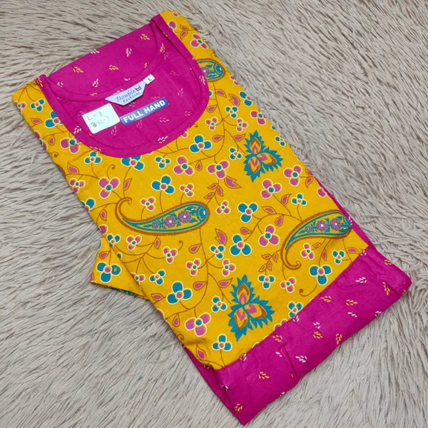 Full Hand Premium Frock Style Nighty } NT3102