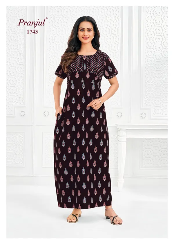 Pranjul Nighty Pure Cotton | PN1743
