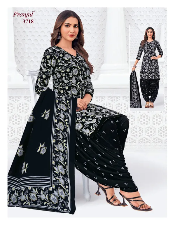 Pranjul Premium Cotton Stright Top patiyala Bottom with Dupatta | SW3718