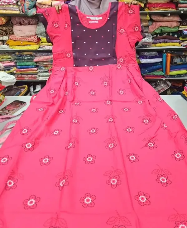 Premium Pure Cotton Feeding Frock Maxi | FN47