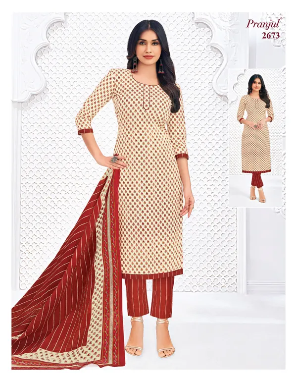 Pranjul Salwar Set with Straight Pant – Pure Cotton | SW2673