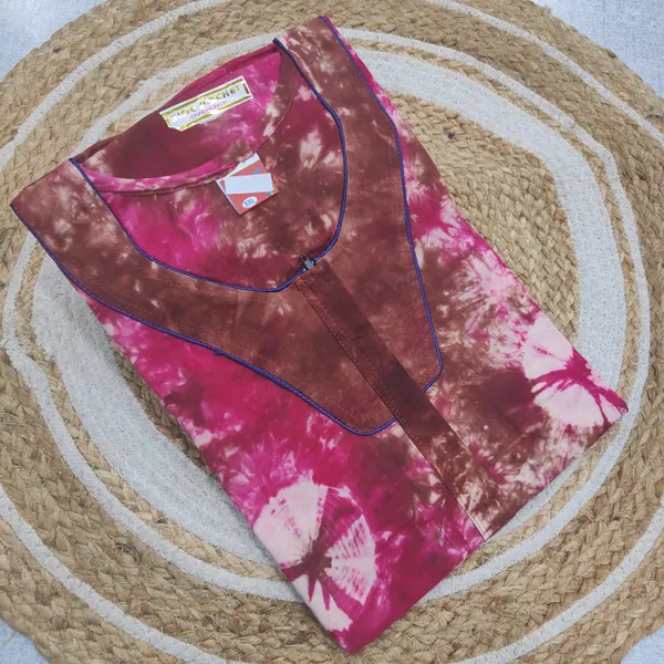 Premium Bandhini Cotton Nighty | NT3859