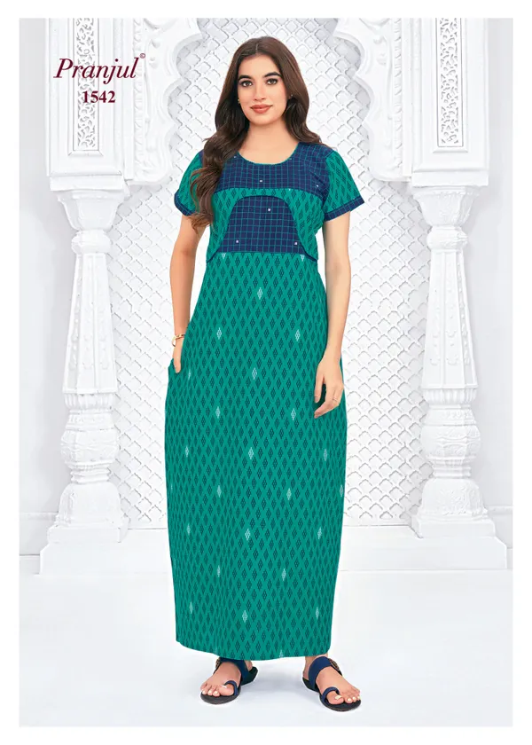 Pranjul Nighty Pure Cotton  | PN1542