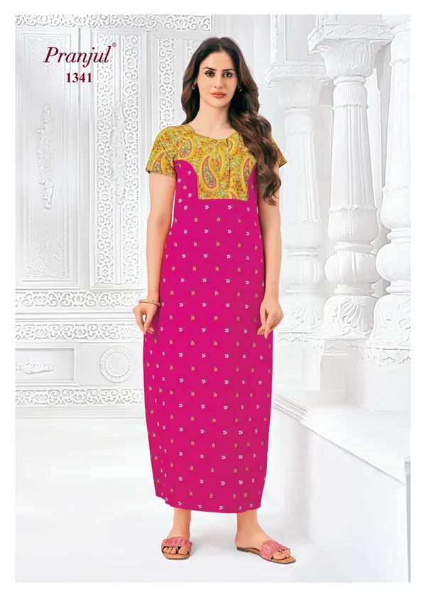Pure Cotton Pranjul Nighty | PN1341