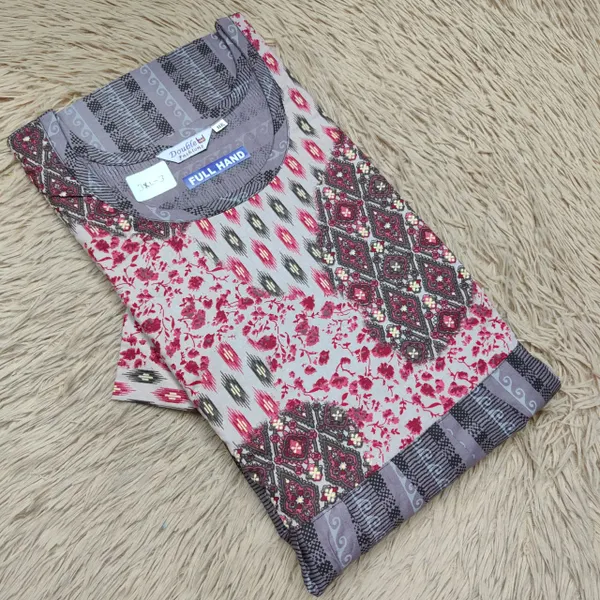 Full Hand Premium Frock Style Nighty } NT3114