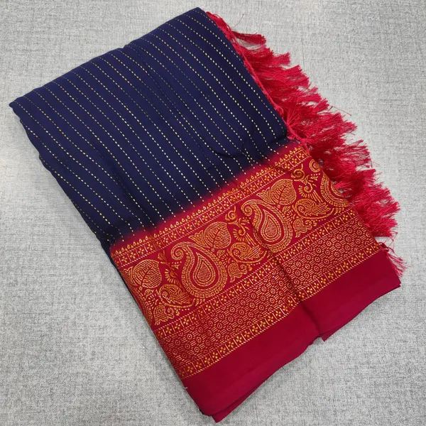 Chiffon Foil Printed Saree | SR74