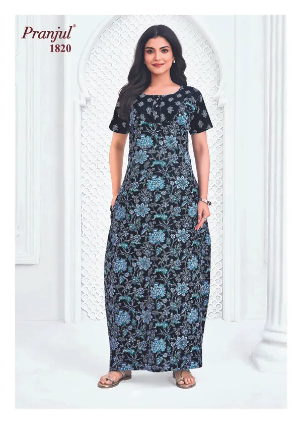 Pranjul Nighty Pure Cotton | PN1820