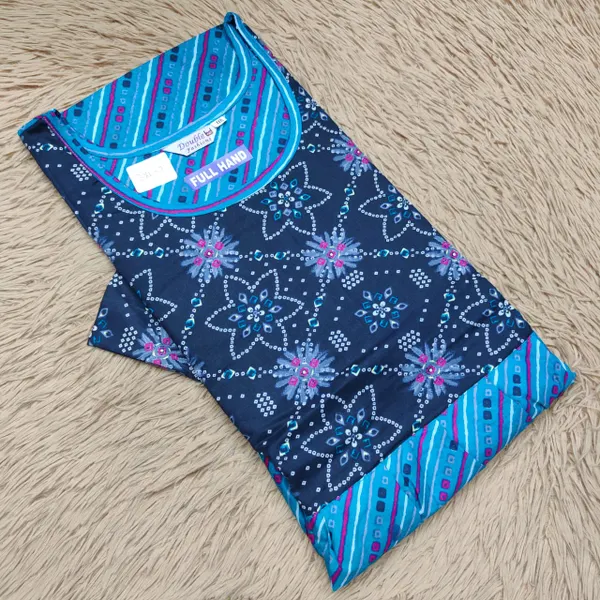 Full Hand Premium Frock Style Nighty } NT3112