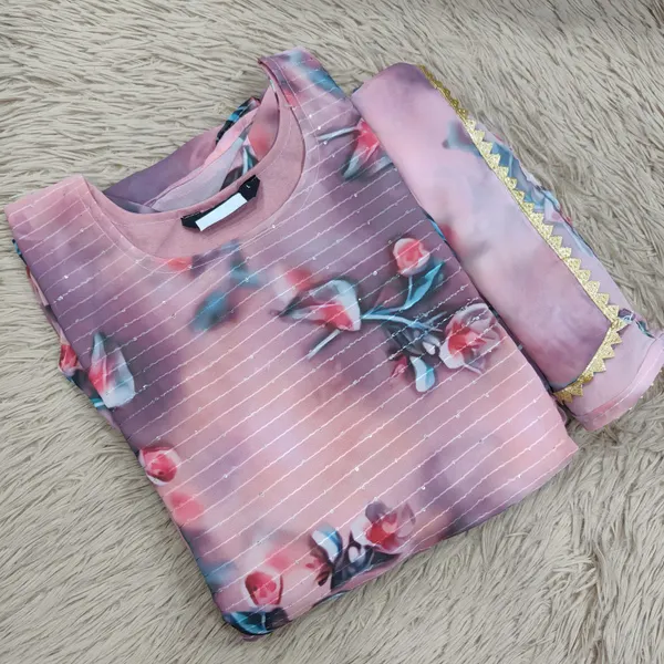 Anarkali long top with Dupatta set | KS1214