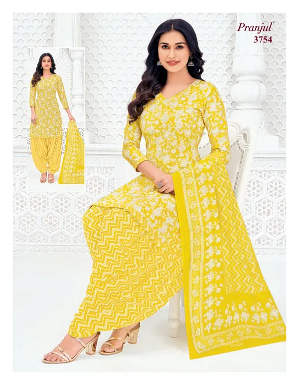 Pranjul Premium Cotton Stright Top patiyala Bottom with Dupatta | SW3754
