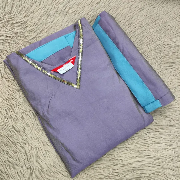 Silk Long Anarkali Kurti with Dupatta  | KS1177