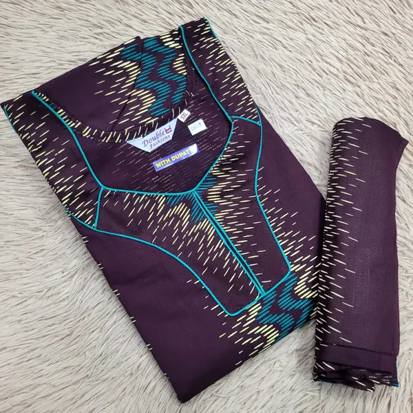Premium Half Sleeve Shawl Nighty Set | NT3737