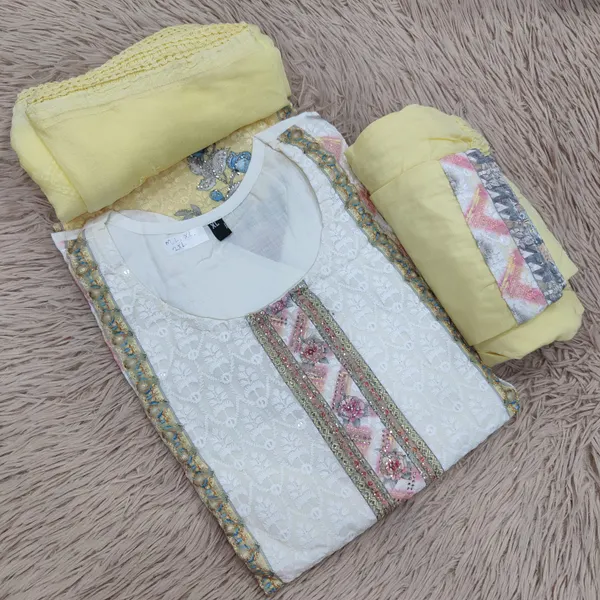 Premium Top Bottom Dupatta set | TS2354