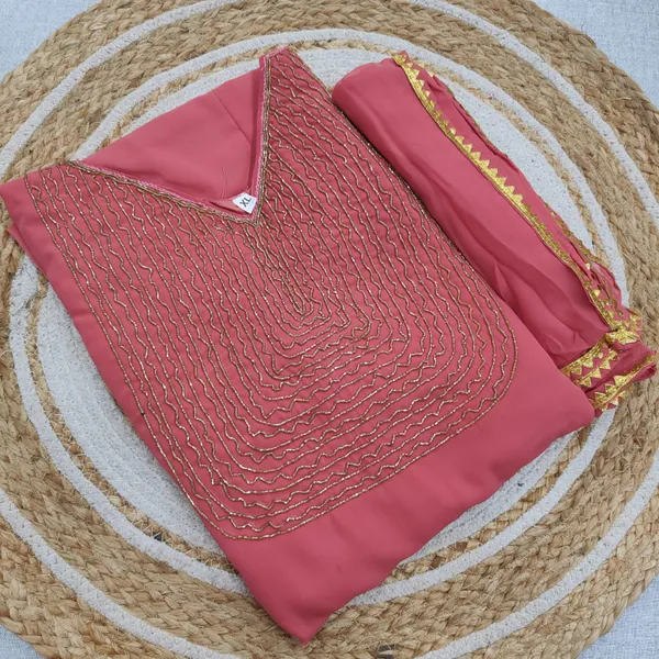 Premium Blooming Georgette Anarkali Top with Dupatta | KS1249