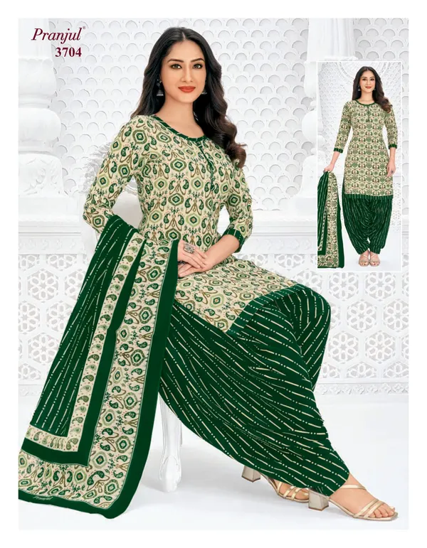 Pranjul Premium Cotton Stright Top patiyala Bottom with Dupatta | SW3704