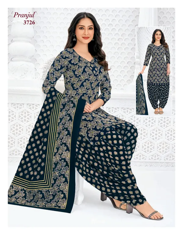 Pranjul Premium Cotton Stright Top patiyala Bottom with Dupatta | SW3726