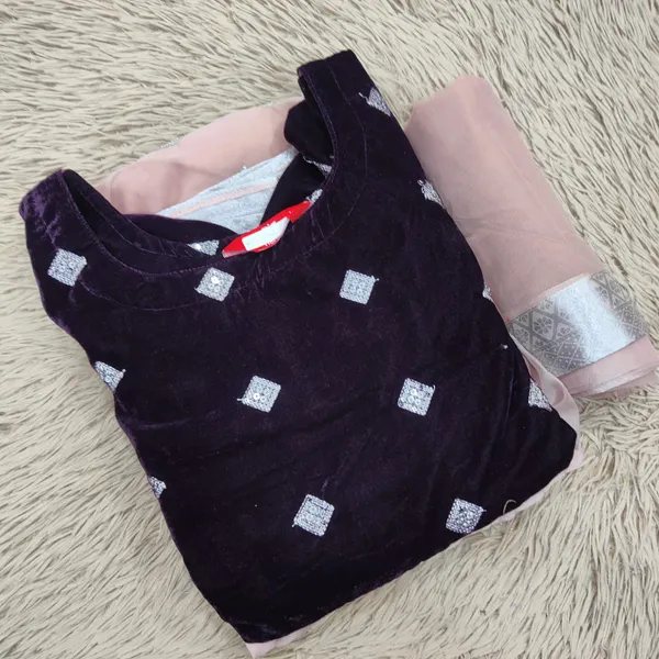 Premium Digital Chiffon Kurti with Shawl | KS899