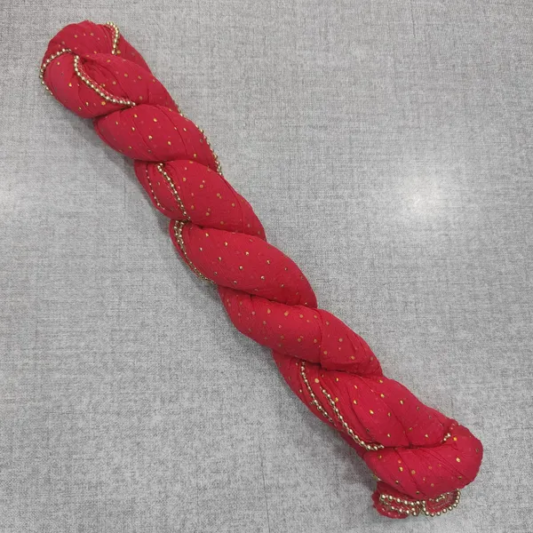 Heavy Chiffon Dupatta with Foil and 4 side beads work | FD14