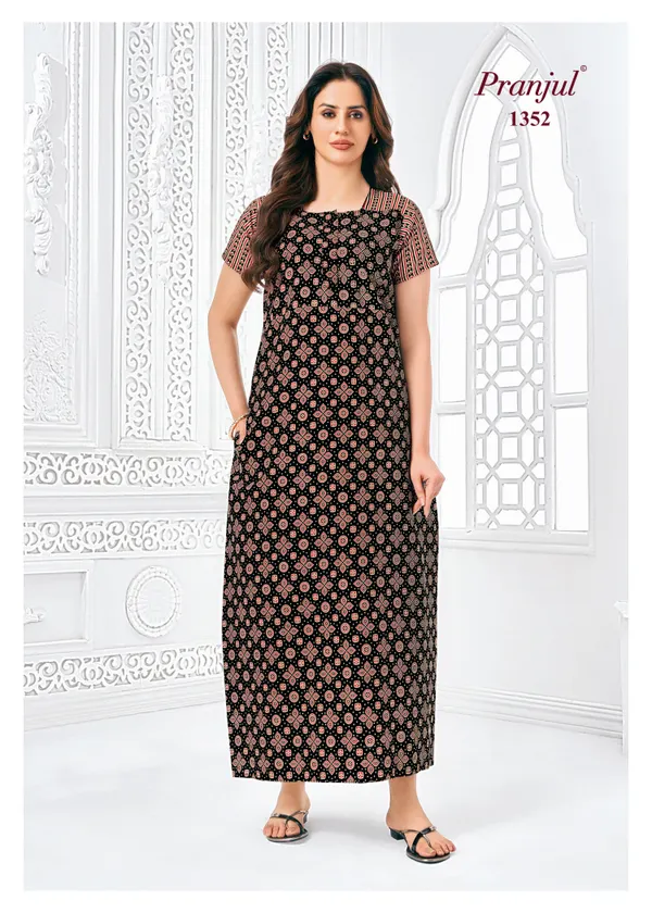 Pure Cotton Pranjul Nighty | PN1352