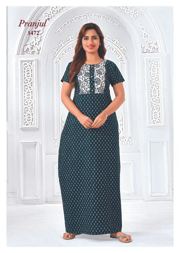 Pure Cotton Pranjul Nighty |PN1472