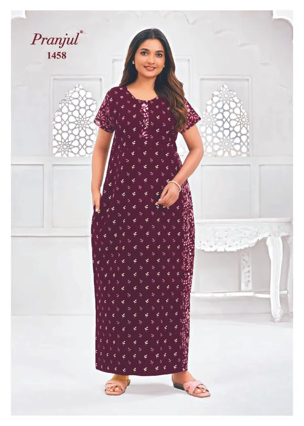 Pure Cotton Pranjul Nighty |PN1458