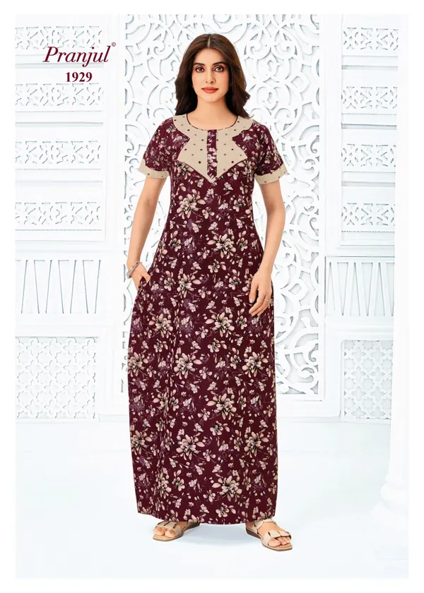 Pranjul Nighty Pure Cotton | PN1929
