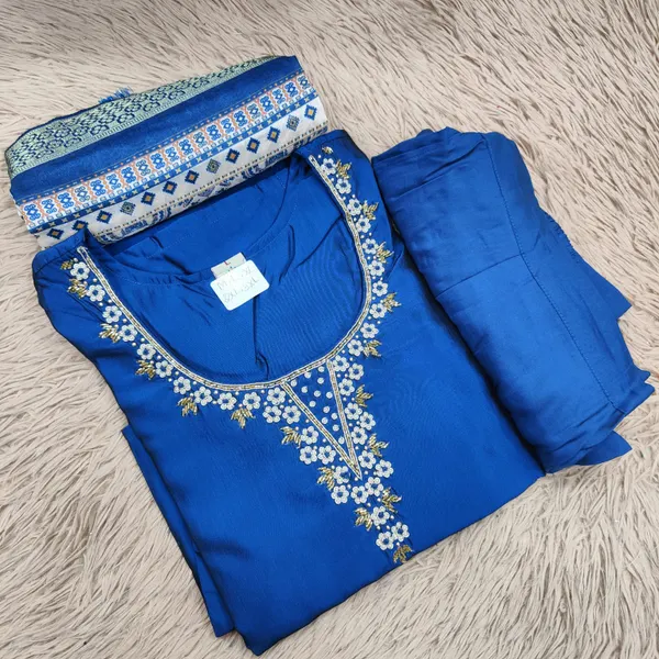 Premium Silk Top Bottom & Dupatta Set | TS2052