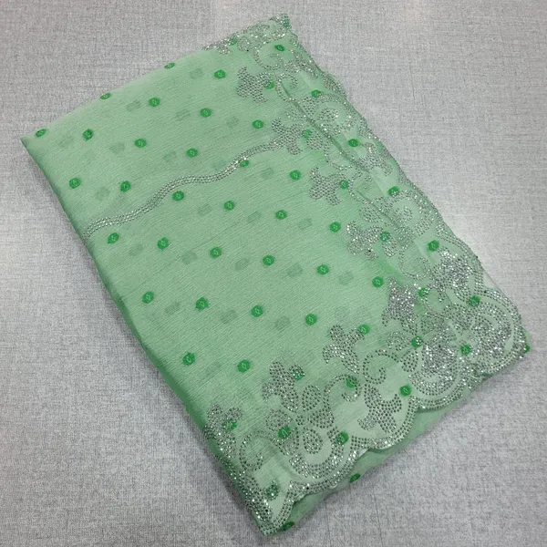 Fendy Stone work Saree with Running Blouse | SR169